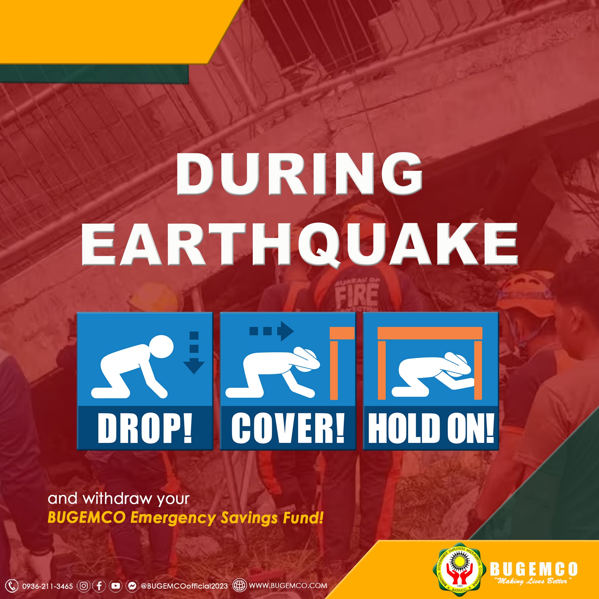 What do to during Earthquake? | Bukidnon Government Employees Multi ...